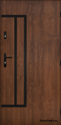 Solid exterior door A-8 BLACK 70/80/90/100