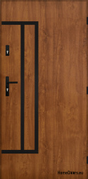 Solid exterior door A-8 BLACK 70/80/90/100
