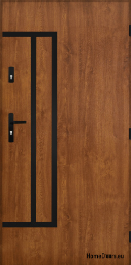 Solid exterior door A-8 BLACK 70/80/90/100