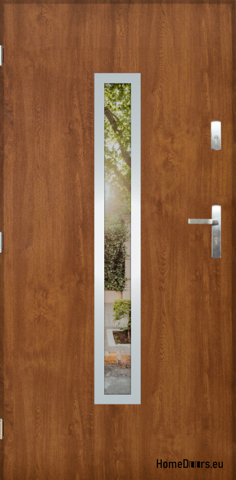 Exterior door with mirror W-10 INOX 70/80/90/100 Exterior door with mirror W-10 INOX 70/80/90/100