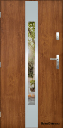 Exterior door with mirror W-11 INOX 70/80/90/100
