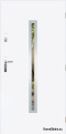 Exterior door with mirror W-12 INOX 70/80/90/100