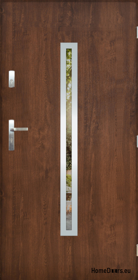 Exterior door with mirror W-12 INOX 70/80/90/100 Exterior door with mirror W-12 INOX 70/80/90/100