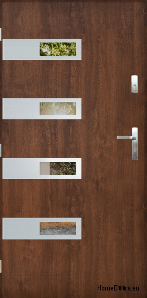 Exterior door with mirror W-5 INOX 70/80/90/100 Exterior door with mirror W-5 INOX 70/80/90/100