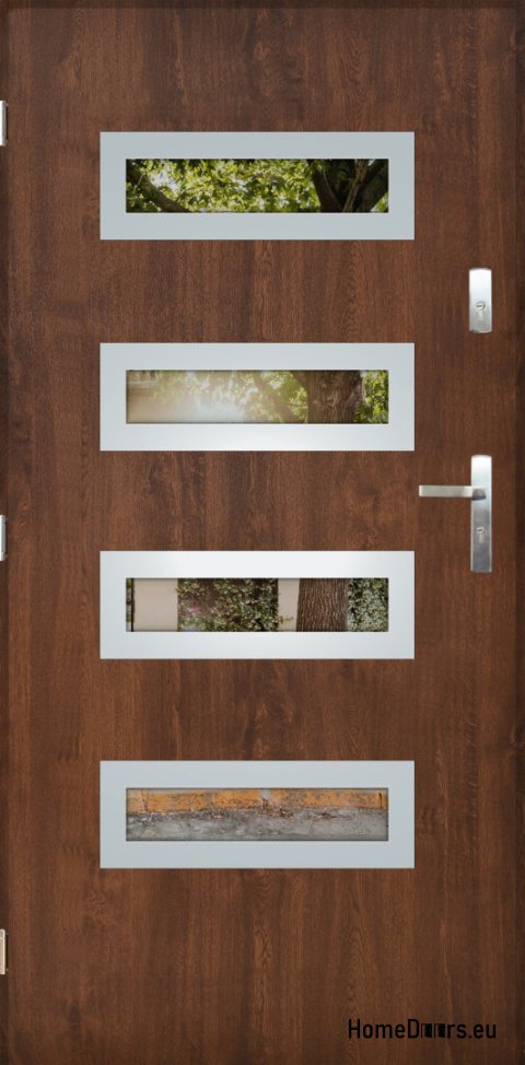 Exterior door with mirror W-6 INOX 70/80/90/100 Exterior door with mirror W-6 INOX 70/80/90/100