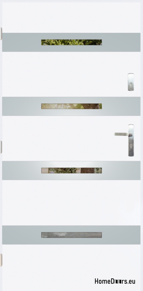 Exterior door with mirror W-7 INOX 70/80/90/100 Exterior door with mirror W-7 INOX 70/80/90/100