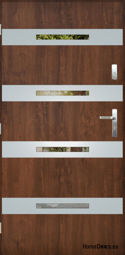 Exterior door with mirror W-7 INOX 70/80/90/100 Exterior door with mirror W-7 INOX 70/80/90/100