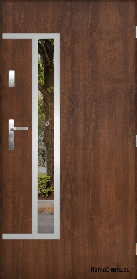 Exterior door with mirror W-8 INOX 70/80/90/100 Exterior door with mirror W-8 INOX 70/80/90/100