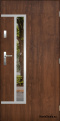 Exterior door with mirror W-8 INOX 70/80/90/100
