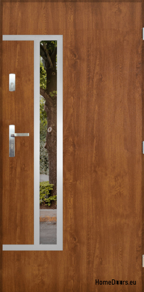 Exterior door with mirror W-8 INOX 70/80/90/100 Exterior door with mirror W-8 INOX 70/80/90/100