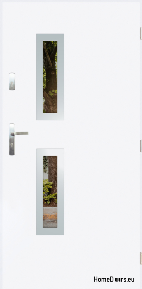 Exterior door with mirror W-9 INOX 70/80/90/100 Exterior door with mirror W-9 INOX 70/80/90/100