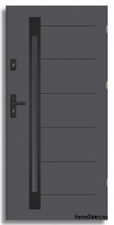 Exterior door NARVIK BLACK THICK warm 1,2Wm2k 70mm, OFF-THE-SHELF, 90 P