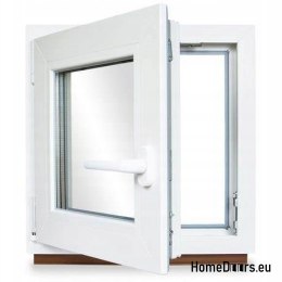 PVC WINDOW RU Right 1000x500 / 100x50 WHITE, READY STOCK