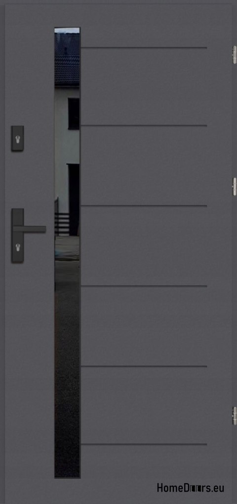 Exterior doors COPENHAGEN WITH BLACK GLASS THICK warm 70mm, OFF-THE-SHELF, 90 P Exterior doors COPENHAGEN WITH BLACK GLASS THICK warm 70mm, OFF-THE-SHELF, 90 P