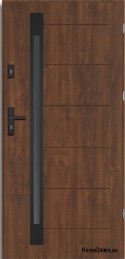 Exterior door NARVIK BLACK THICK warm 1,2Wm2k 70mm, OFF-THE-SHELF, 90 P