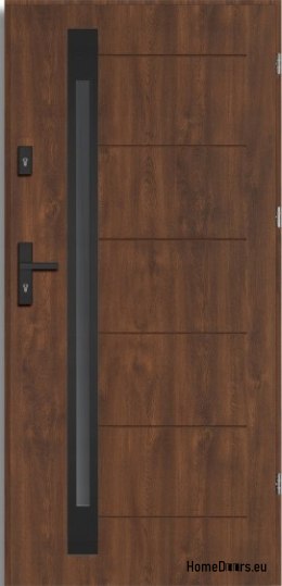 Exterior door NARVIK BLACK THICK warm 1,2Wm2k 70mm, OFF-THE-SHELF, 90 P