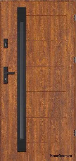 Exterior door NARVIK BLACK THICK warm 1,2Wm2k 70mm, OFF-THE-SHELF, 90 P