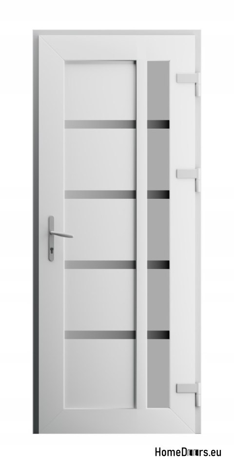 DRZWI ZEWNĘTRZNE PCV 100/210 BIAŁE PRZESZKLONE , ZAMEK AUTOMATYCZNY