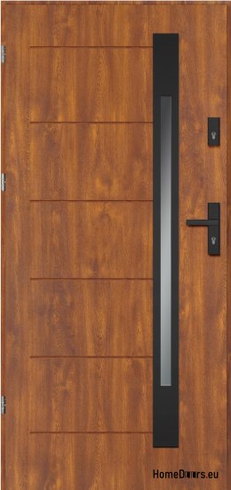 Nordland BLACK THICK warm exterior door 1,2Wm2k 70mm, OFF-THE-SHELF, 90 L