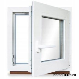 PVC WINDOW RU Right 600x500 / 60x50 ANTHRACITE/WHITE, READY TO STOCK