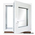 PVC WINDOW RU Right 800x500 / 80x50 ANTHRACITE/WHITE, READY TO STOCK