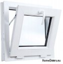PVC TILT WINDOW 800x500 / 80x50 ANTHRACITE/WHITE, STRONG, WITH HANDLE, READY TO USE