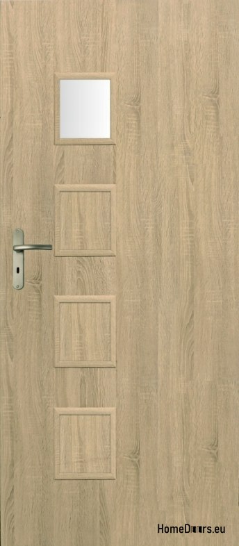 Drzwi Wewnętrzne Pokojowe Przeszklone LAWA WC 70 Kolor Sonoma