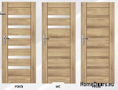 Drzwi Wewnętrzne Pokojowe Przeszklone VILA WC 80 Kolor Sonoma Drzwi Wewnętrzne Pokojowe Przeszklone VILA WC 80 Kolor Sonoma