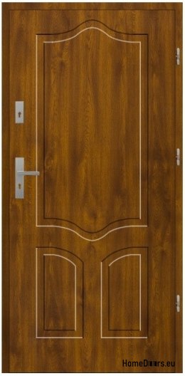 Drzwi T24 72 mm 90 PRAWE, wypełnienie styropian, kolor złoty dąb