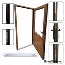 PVC OFFICE SHOP EXTERIOR DOORS 100/200 RIGHT WHITE GLAZED