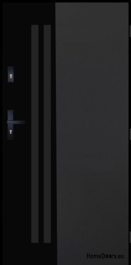 PANTOR ALPINE-PASIVE 02 Exterior Door Right 90 Anthracite Thick72mm Warm