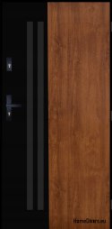 PANTOR ALPINE-PASIVE 02 Exterior Door Right 90 Golden Oak Thick 72mm