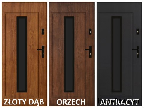 Exterior door PANTOR LEO 01 left 80 walnut thick 72mm warm Exterior door PANTOR LEO 01 left 80 walnut thick 72mm warm