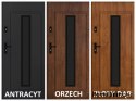 Exterior door PANTOR LEO 01 right 80 walnut thick 72mm warm