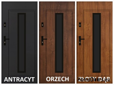 Exterior door PANTOR LEO 01 right 80 walnut thick 72mm warm Exterior door PANTOR LEO 01 right 80 walnut thick 72mm warm