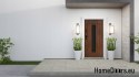 Exterior door PANTOR LEO 01 right 80 walnut thick 72mm warm