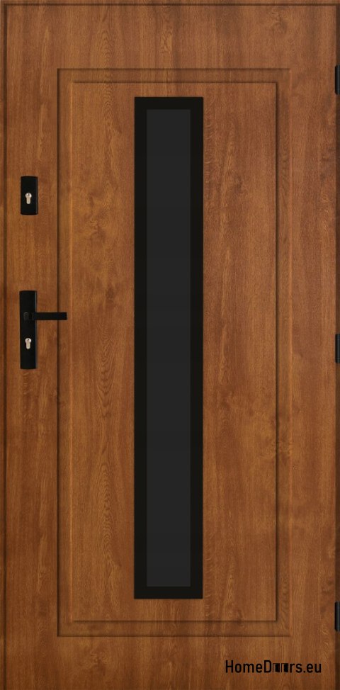 Exterior door PANTOR LEO 01 right 80 golden oak thick 72mm warm