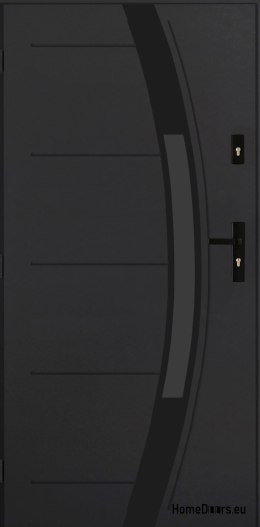 Exterior door PANTOR SATURN 03 left 100 anthracite thick 72mm warm