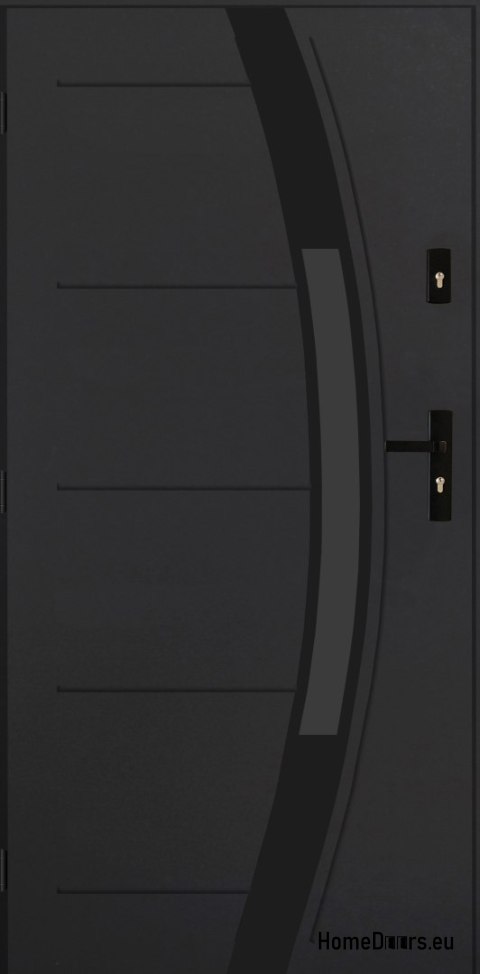 Exterior door PANTOR SATURN 03 left 100 anthracite thick 72mm warm