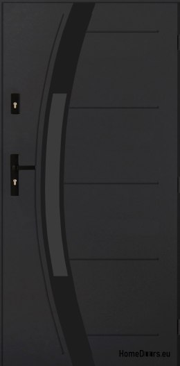 Exterior door PANTOR SATURN 03 right 100 anthracite thick 72mm warm