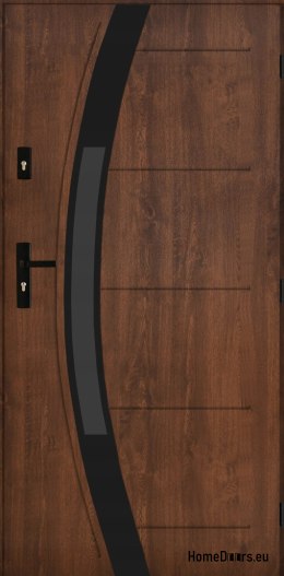 Exterior door PANTOR SATURN 03 right 100 walnut thick 72mm warm