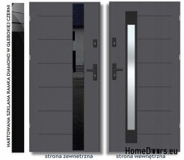 Warm exterior doors THERMO GLASS 4-pane package 70mm, OFF-THE-SHELF, 90 L