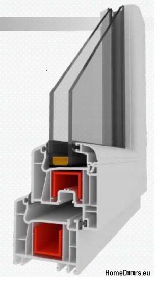 PVC WINDOW RU LEFT 600x600 / 60x60 DOUBLE-SIDED ANTHRACITE PVC WINDOW RU LEFT 600x600 / 60x60 DOUBLE-SIDED ANTHRACITE