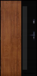 PANTOR ALPINE-PASIVE 01 Exterior Door Left 90 Golden Oak Thick72mm Warm
