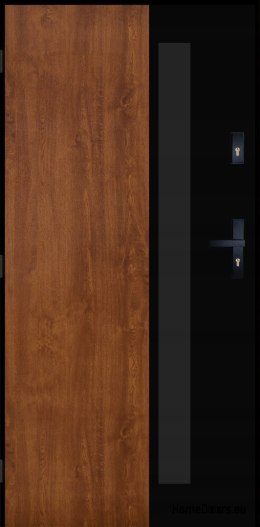 PANTOR ALPINE-PASIVE 01 Exterior Door Left 90 Golden Oak Thick72mm Warm