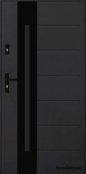 Exterior Door PANTOR ALPINE-PASIVE 03 Right 90 Anthracite Thick72mm Warm