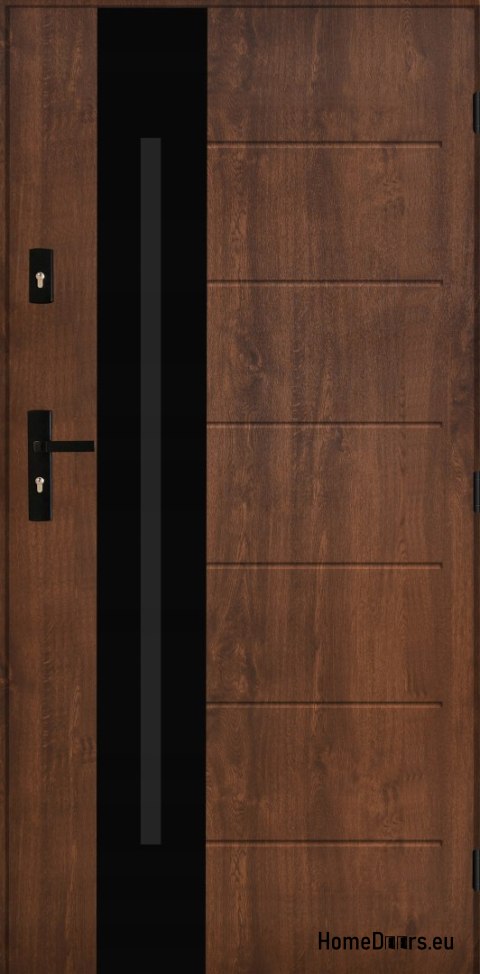 Exterior Door PANTOR ALPINE-PASIVE 03 Right 90 Walnut Thick 72mm Warm Exterior Door PANTOR ALPINE-PASIVE 03 Right 90 Walnut Thick 72mm Warm