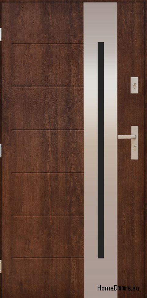 PANTOR ALPINE-PASIVE 04 Exterior Door Left 90 Walnut Thick 72mm Warm PANTOR ALPINE-PASIVE 04 Exterior Door Left 90 Walnut Thick 72mm Warm