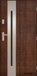 Exterior Door PANTOR ALPINE-PASIVE 04 Right 90 Walnut Thick 72mm Warm