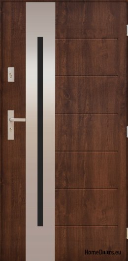 Exterior Door PANTOR ALPINE-PASIVE 04 Right 90 Walnut Thick 72mm Warm